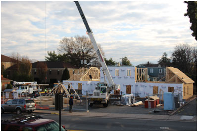 Roof being added